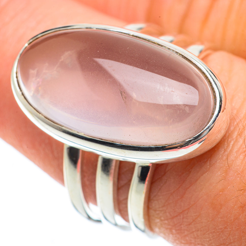 Rose Quartz Rings handcrafted by Anasilvercos - RING63651