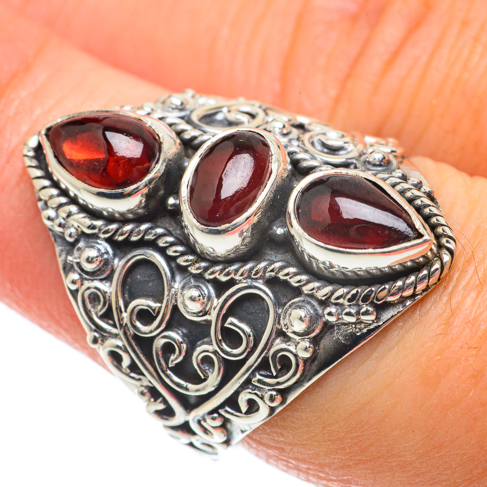 Garnet Rings handcrafted by Anasilvercos - RING63654