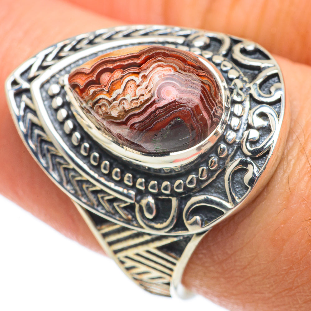 Crazy Lace Agate Rings handcrafted by Anasilvercos - RING63674