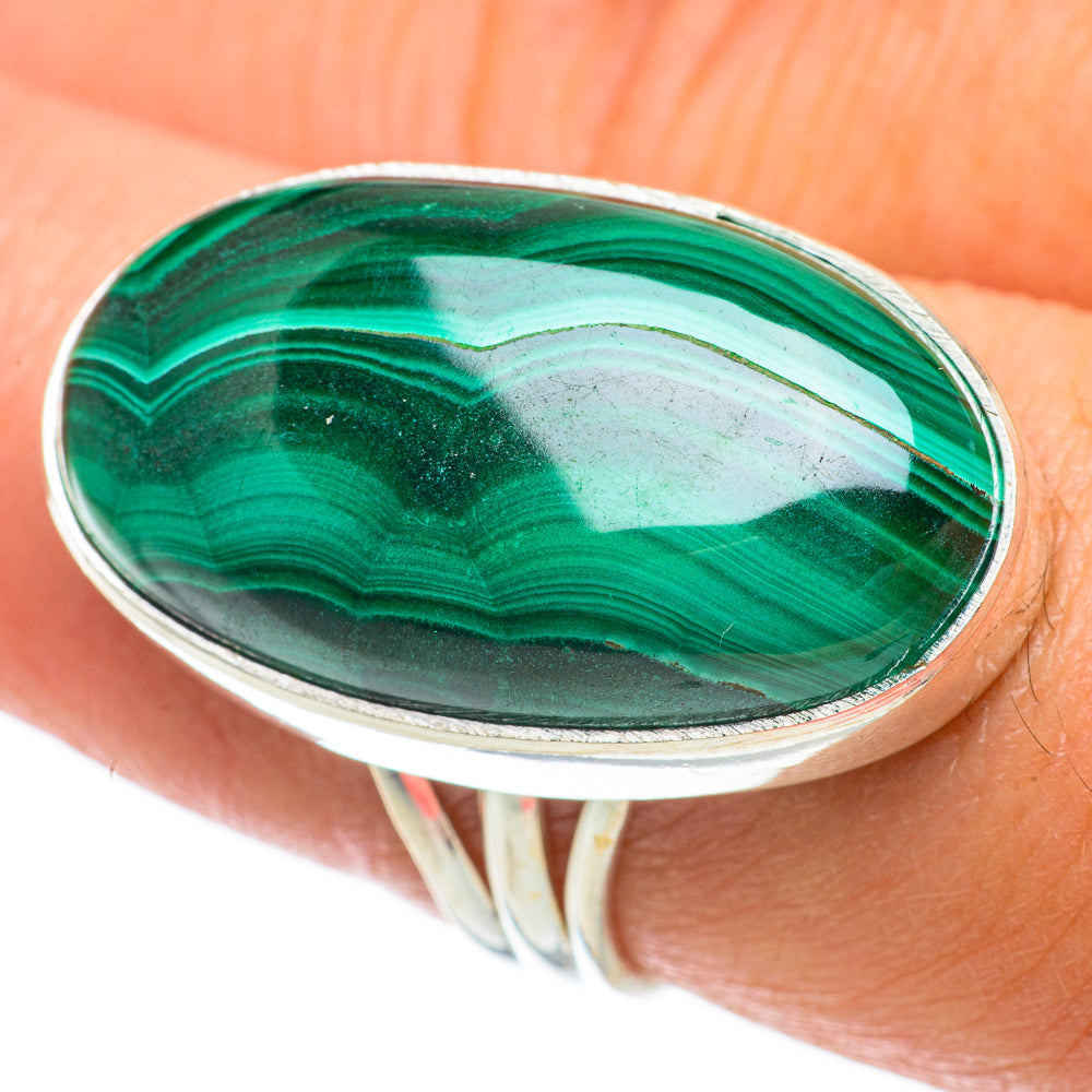 Malachite Rings handcrafted by Anasilvercos - RING63699