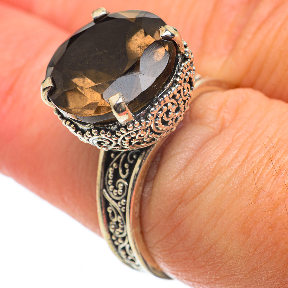 Smoky Quartz Rings handcrafted by Anasilvercos - RING63700