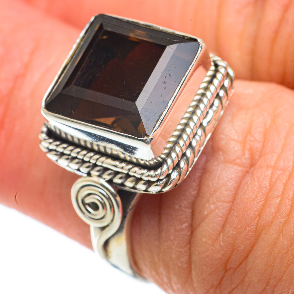 Smoky Quartz Rings handcrafted by Anasilvercos - RING63701