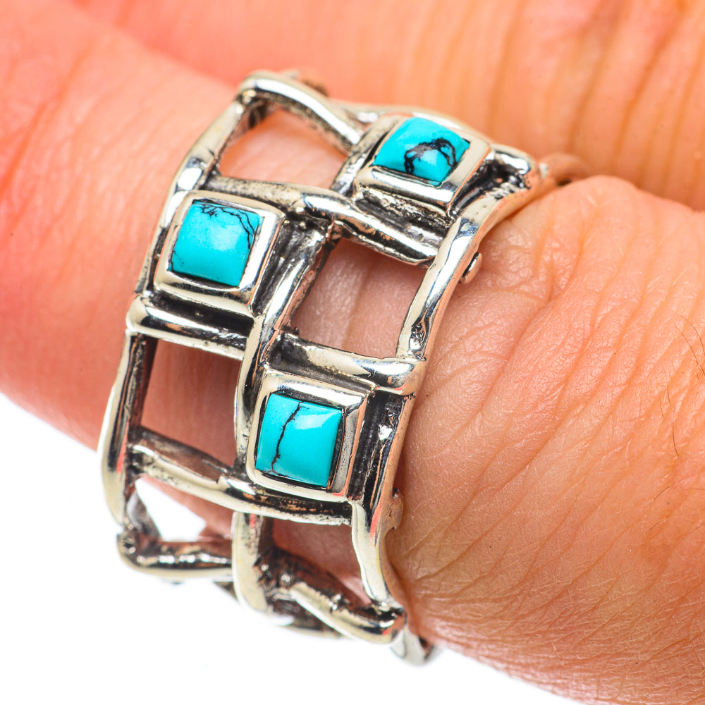 Tibetan Turquoise Rings handcrafted by Anasilvercos - RING63715
