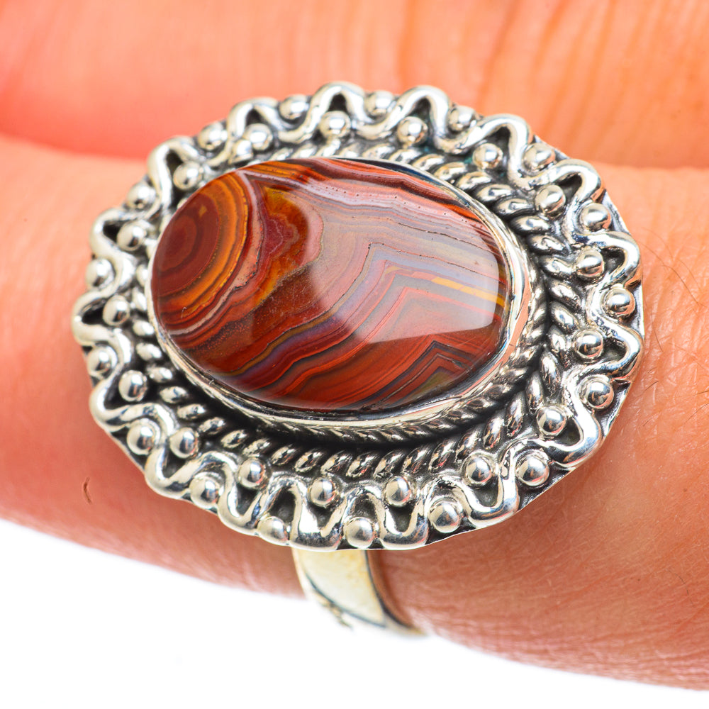 Crazy Lace Agate Rings handcrafted by Anasilvercos - RING63722
