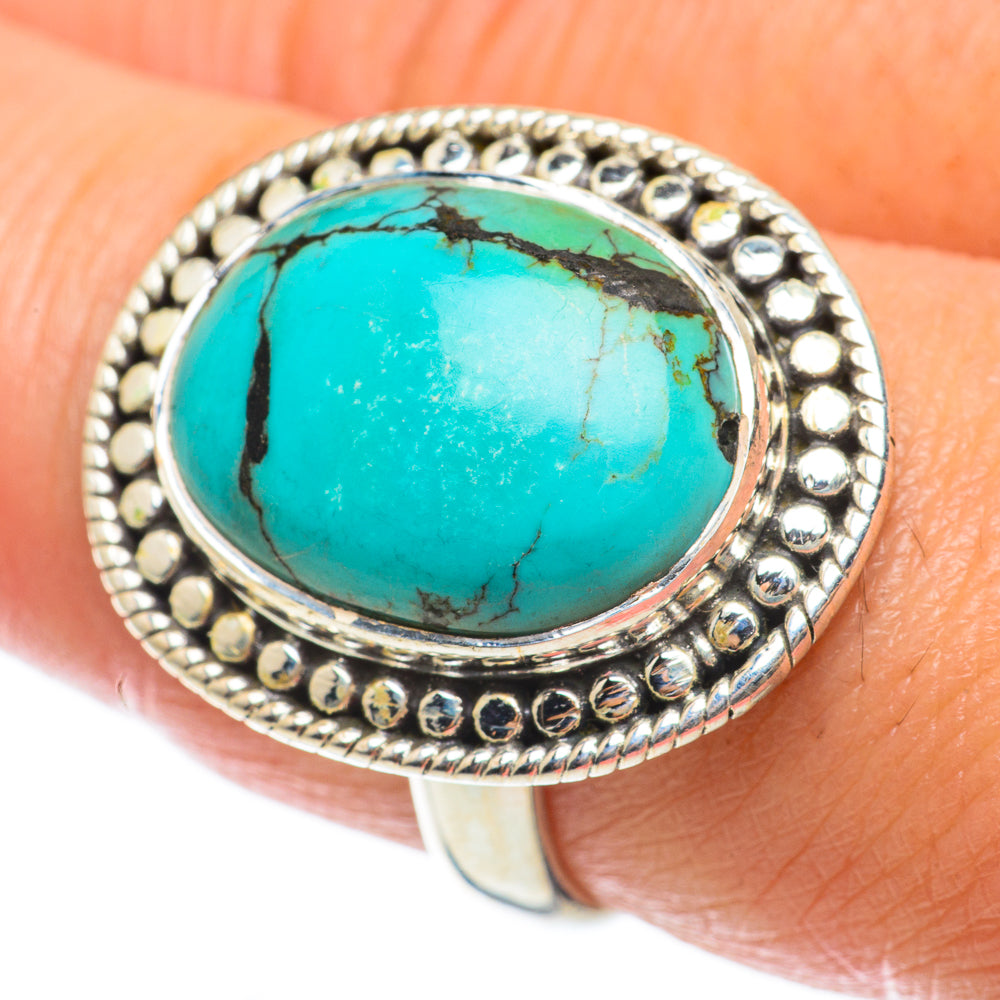 Tibetan Turquoise Rings handcrafted by Anasilvercos - RING63738