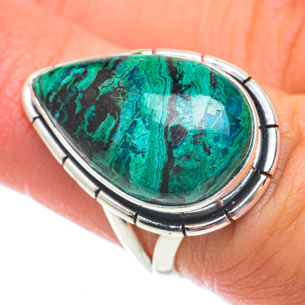 Chrysocolla Rings handcrafted by Anasilvercos - RING63742