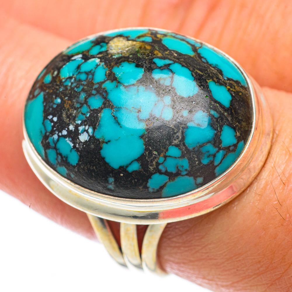 Tibetan Turquoise Rings handcrafted by Anasilvercos - RING63757