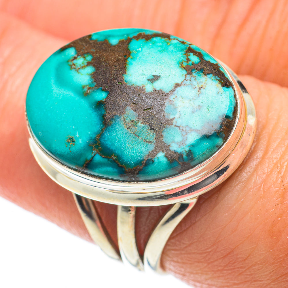 Tibetan Turquoise Rings handcrafted by Anasilvercos - RING63778