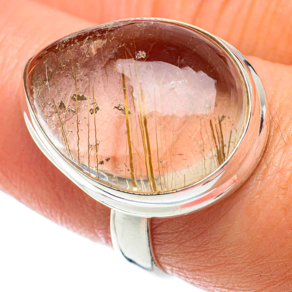 Rutilated Quartz Rings handcrafted by Anasilvercos - RING63785