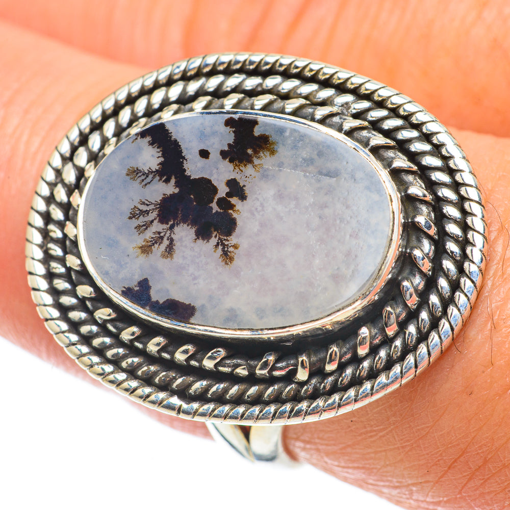 Scenic Dendritic Agate Rings handcrafted by Anasilvercos - RING63786