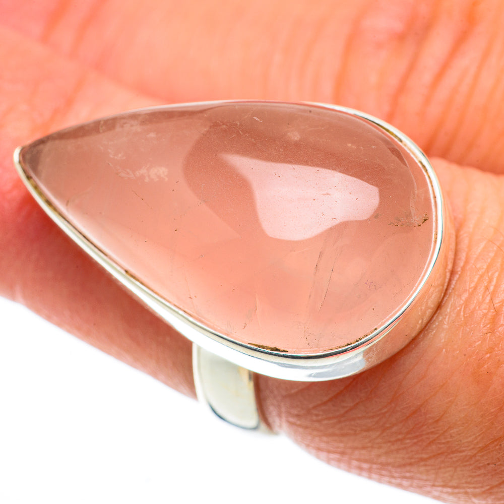 Rose Quartz Rings handcrafted by Anasilvercos - RING63827
