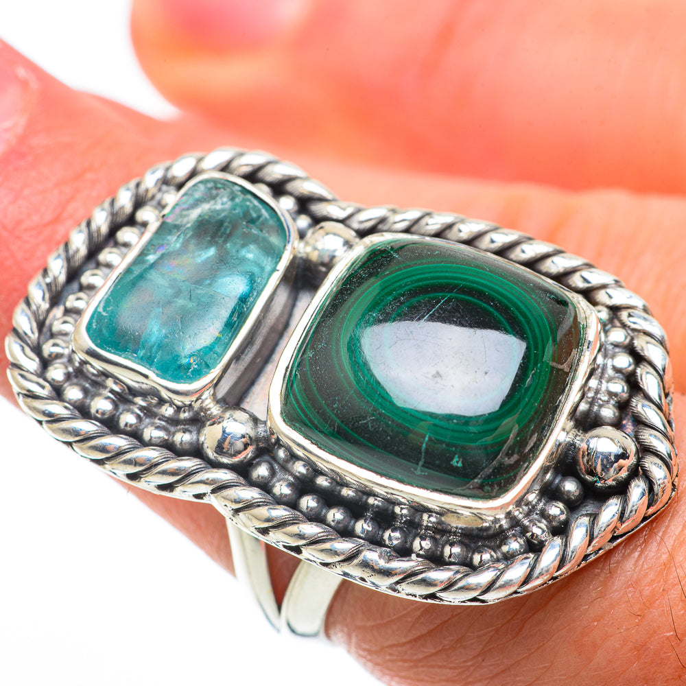 Malachite Rings handcrafted by Anasilvercos - RING63848
