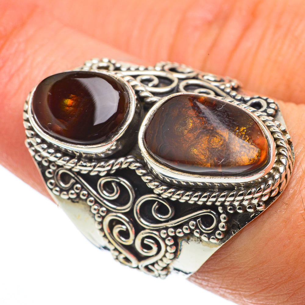 Mexican Fire Agate Rings handcrafted by Anasilvercos - RING63850