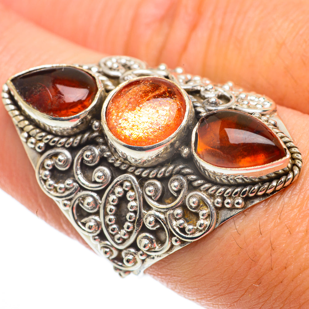 Sunstone Rings handcrafted by Anasilvercos - RING63853