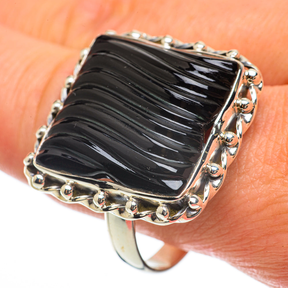 Black Onyx Rings handcrafted by Anasilvercos - RING63861