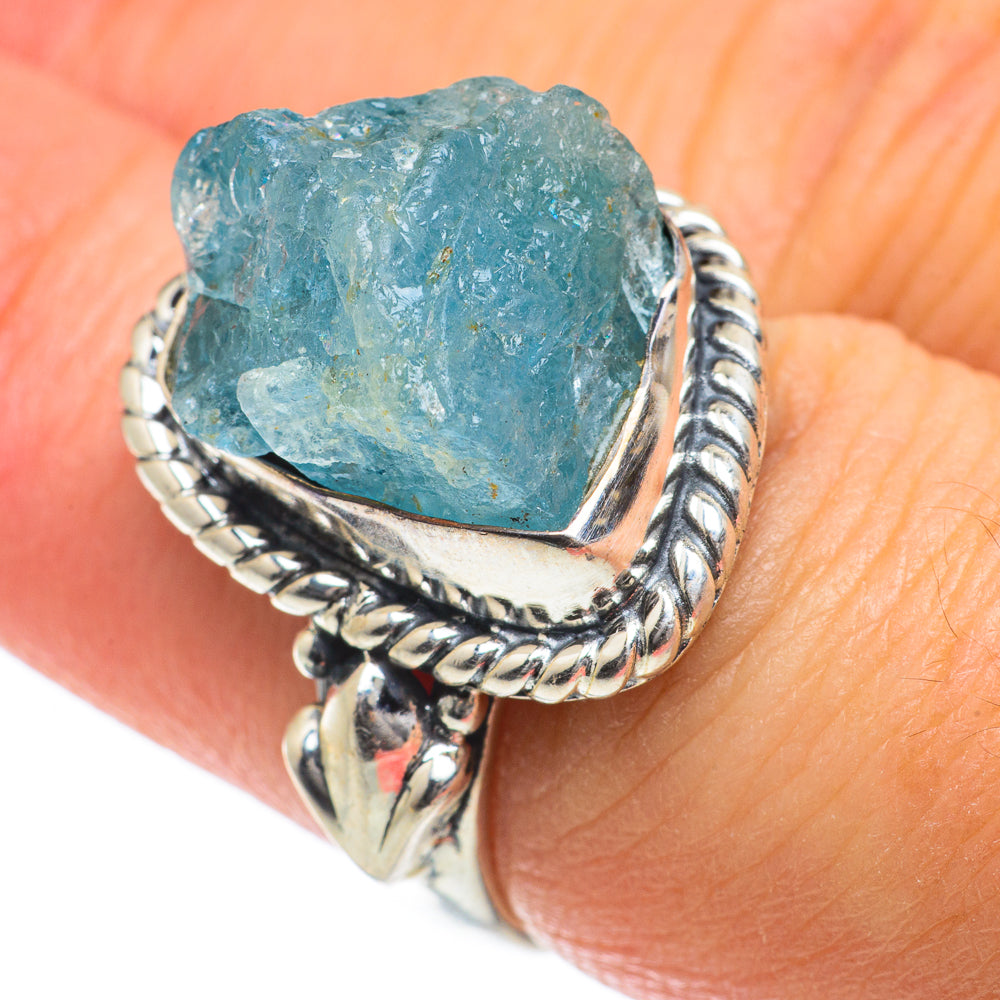 Aquamarine Rings handcrafted by Anasilvercos - RING63881