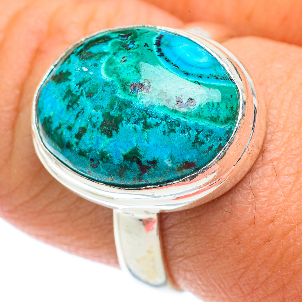 Chrysocolla Rings handcrafted by Anasilvercos - RING63902