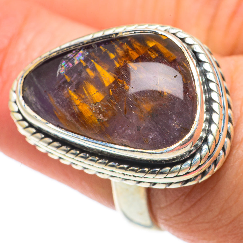 Cacoxenite Amethyst Rings handcrafted by Anasilvercos - RING63919