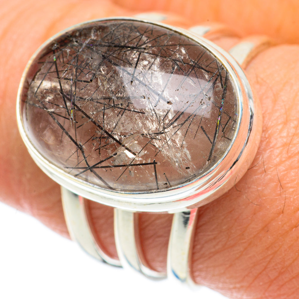 Tourmalinated Quartz Rings handcrafted by Anasilvercos - RING63922