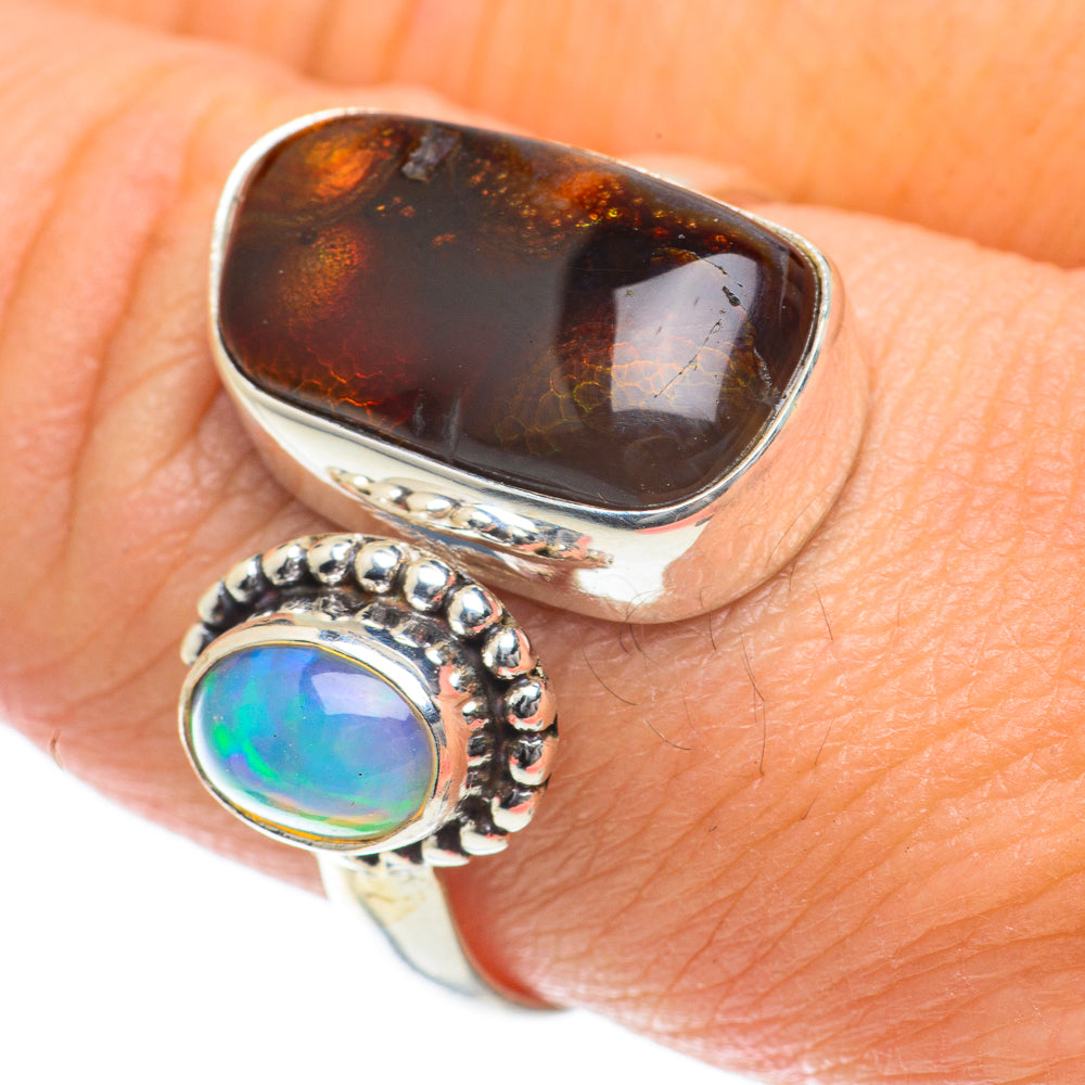 Mexican Fire Agate Rings handcrafted by Anasilvercos - RING63927