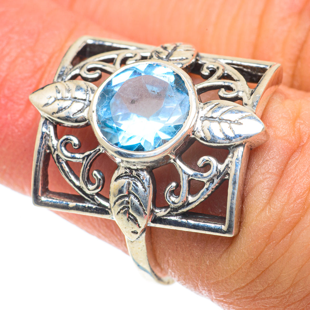 Blue Topaz Rings handcrafted by Anasilvercos - RING63932