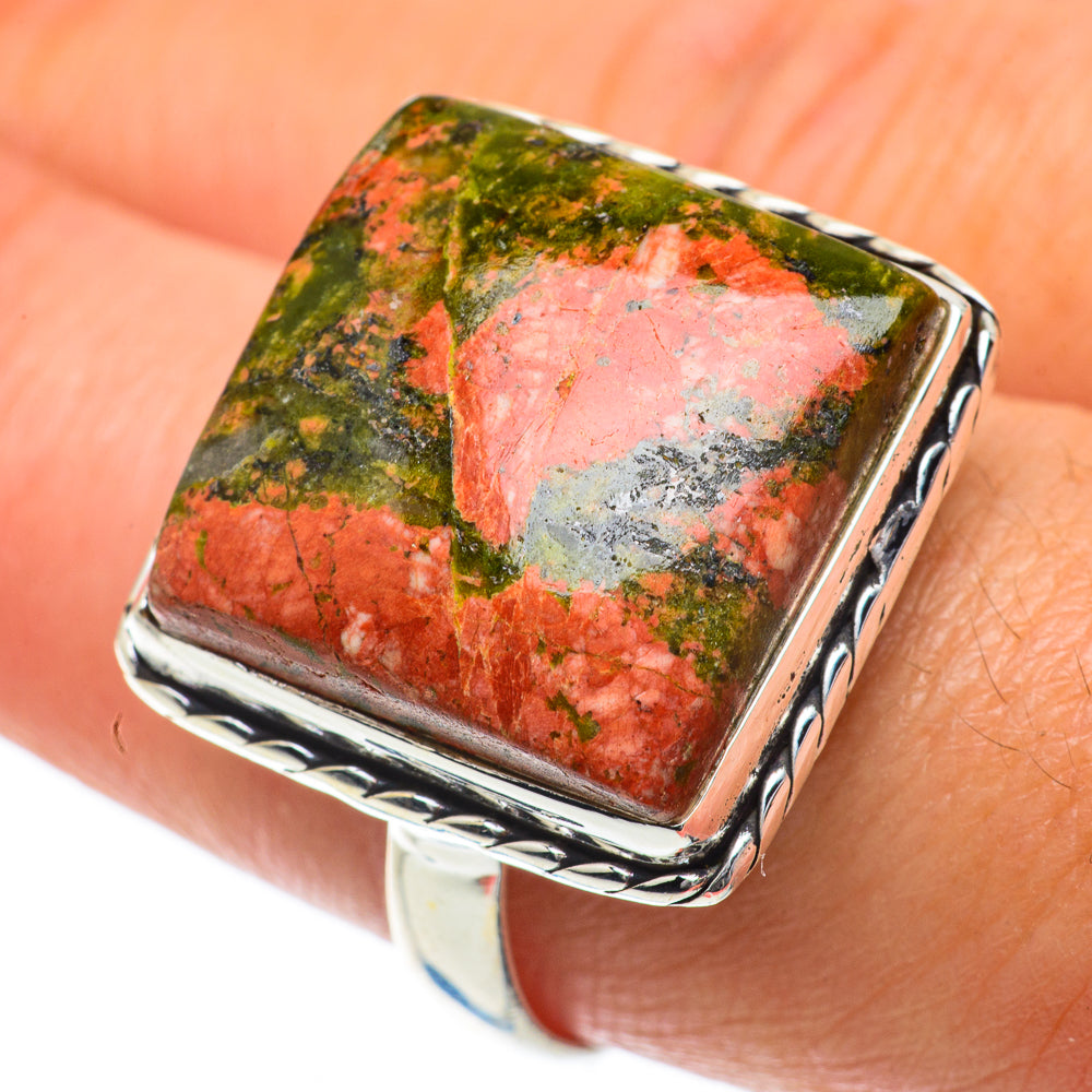 Unakite Rings handcrafted by Anasilvercos - RING63935