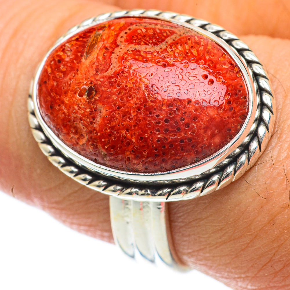 Sponge Coral Rings handcrafted by Anasilvercos - RING63939