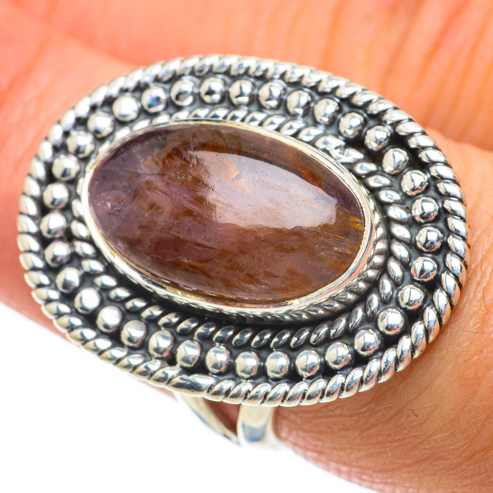 Cacoxenite Amethyst Rings handcrafted by Anasilvercos - RING63943
