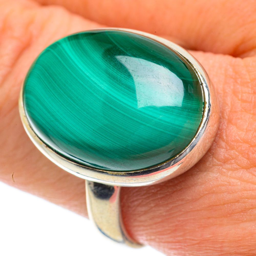 Malachite Rings handcrafted by Anasilvercos - RING63953