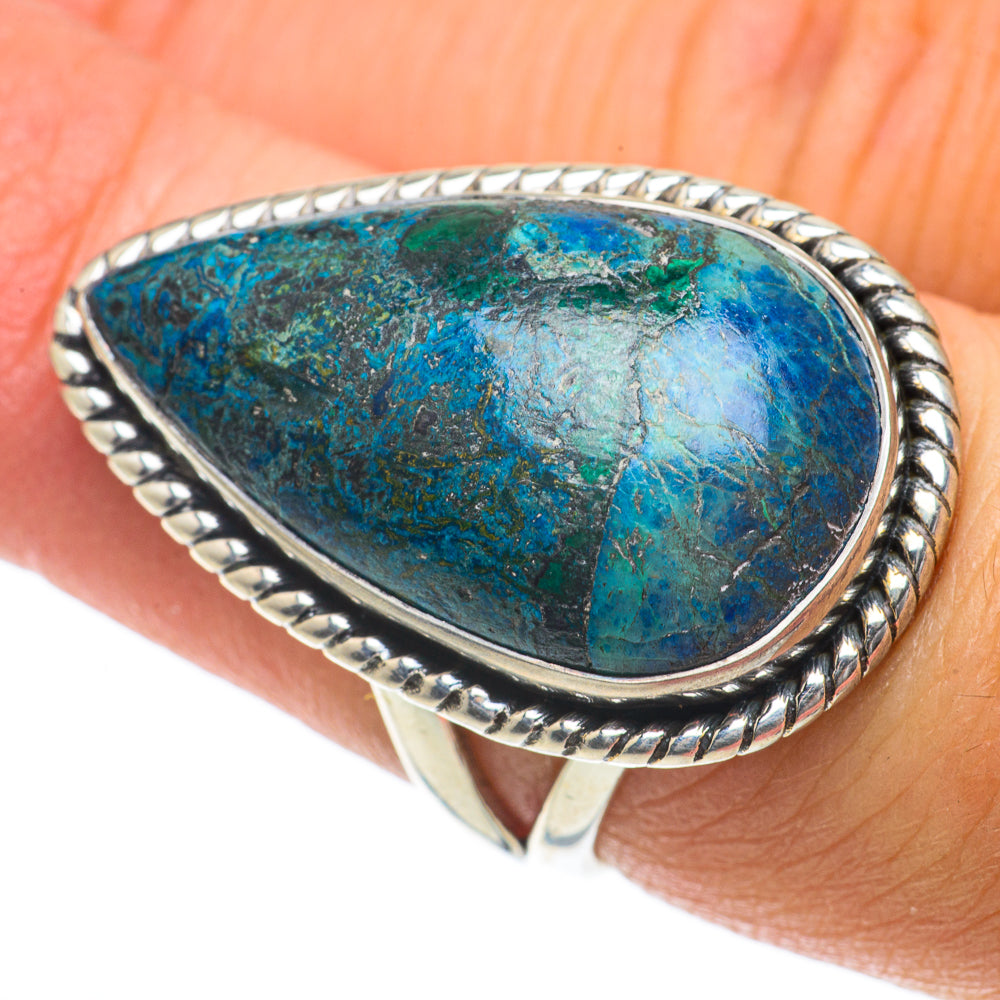Chrysocolla Rings handcrafted by Anasilvercos - RING63983