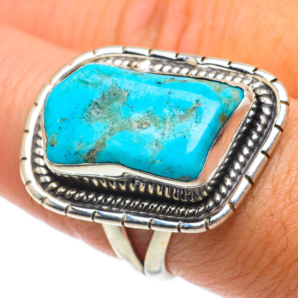 Arizona Turquoise Rings handcrafted by Anasilvercos - RING63984
