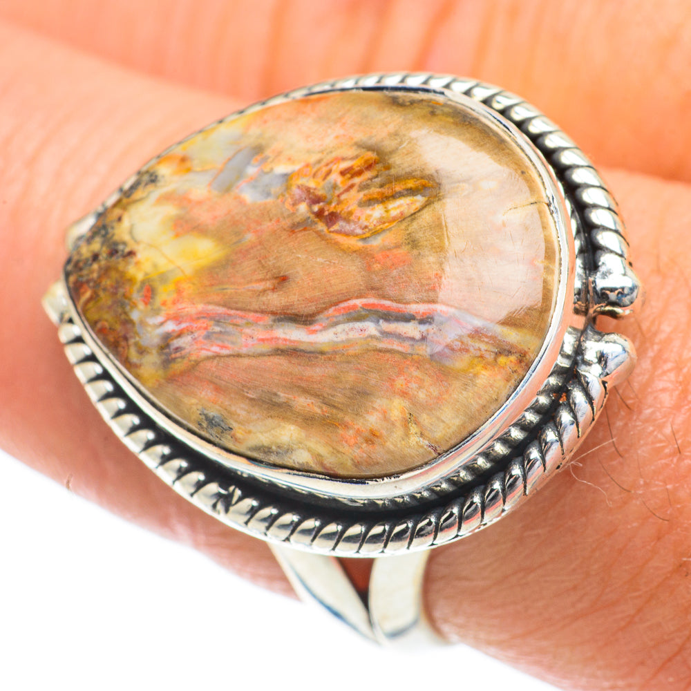 Petrified Wood Rings handcrafted by Anasilvercos - RING63990