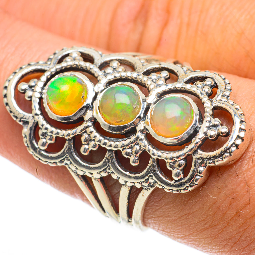 Ethiopian Opal Rings handcrafted by Anasilvercos - RING63995