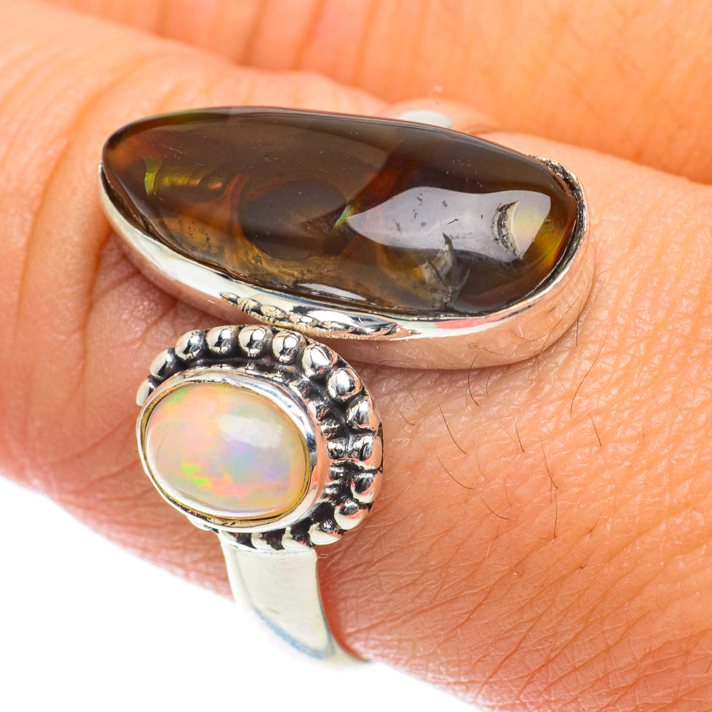 Mexican Fire Agate Rings handcrafted by Anasilvercos - RING64007