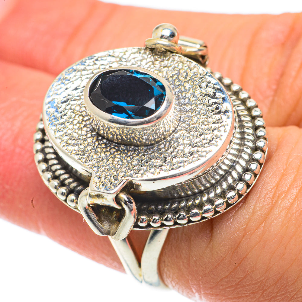 Blue Fluorite Rings handcrafted by Anasilvercos - RING64010