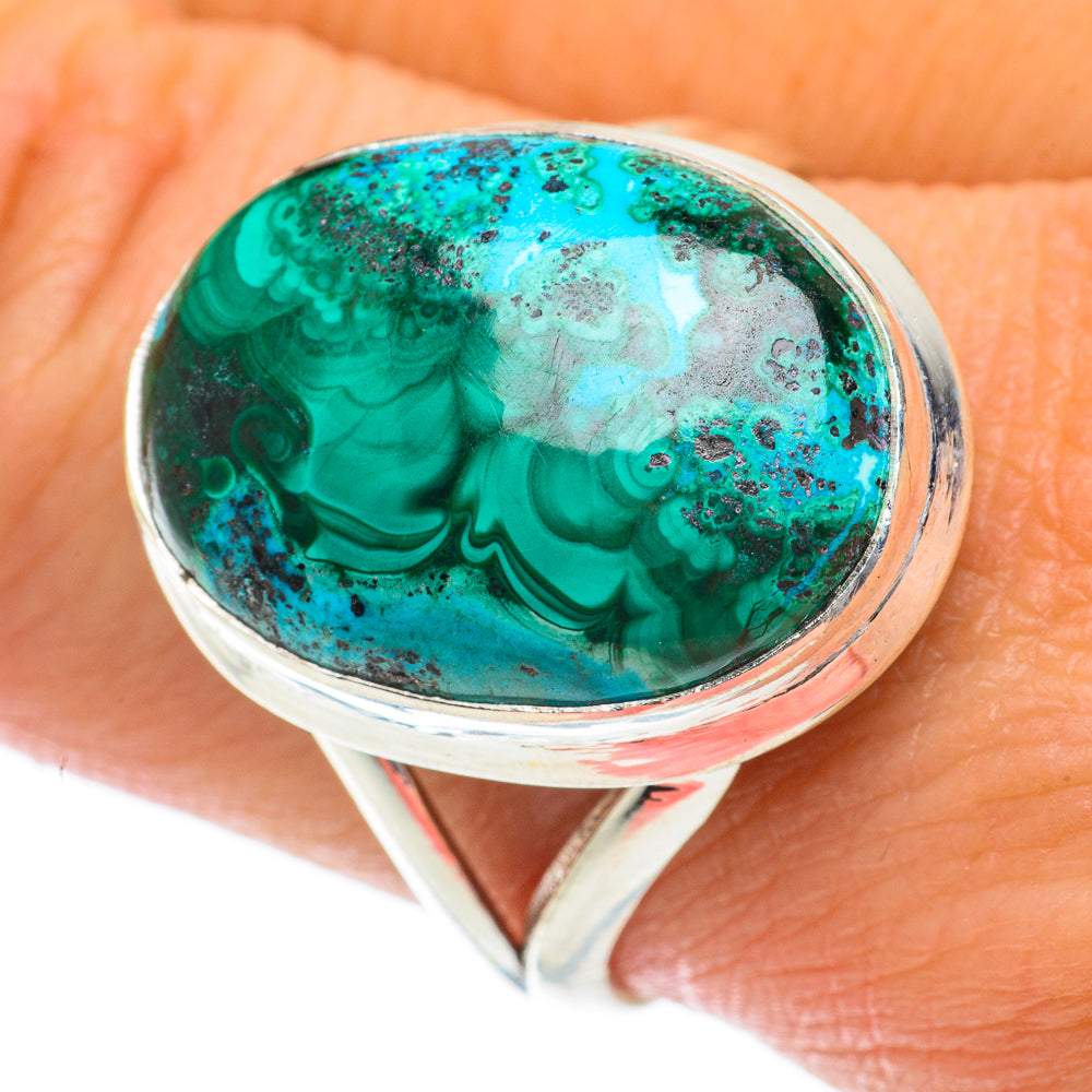 Chrysocolla Rings handcrafted by Anasilvercos - RING64014