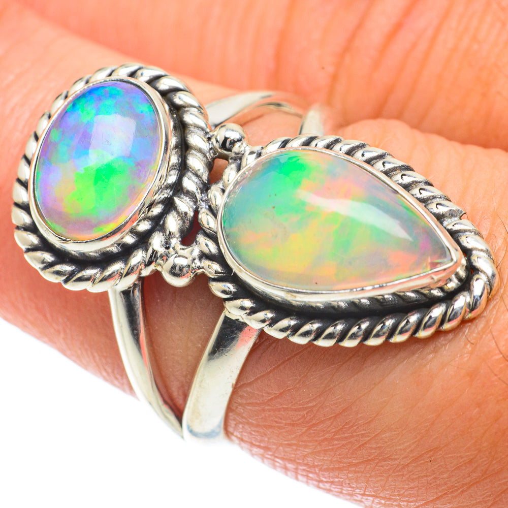 Ethiopian Opal Rings handcrafted by Anasilvercos - RING64019