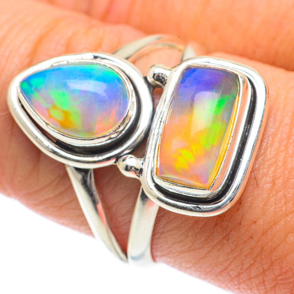 Ethiopian Opal Rings handcrafted by Anasilvercos - RING64033
