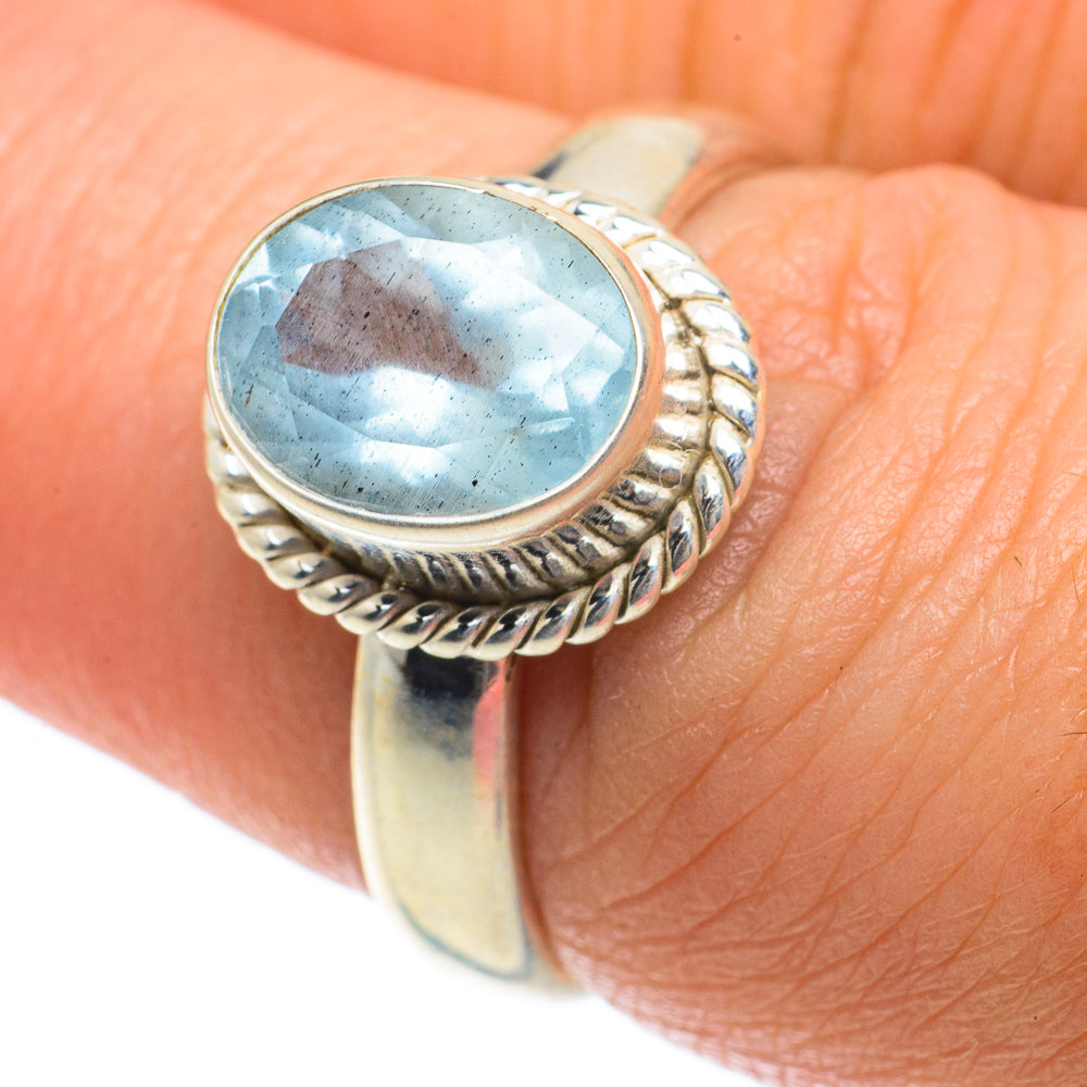 Aquamarine Rings handcrafted by Anasilvercos - RING64036