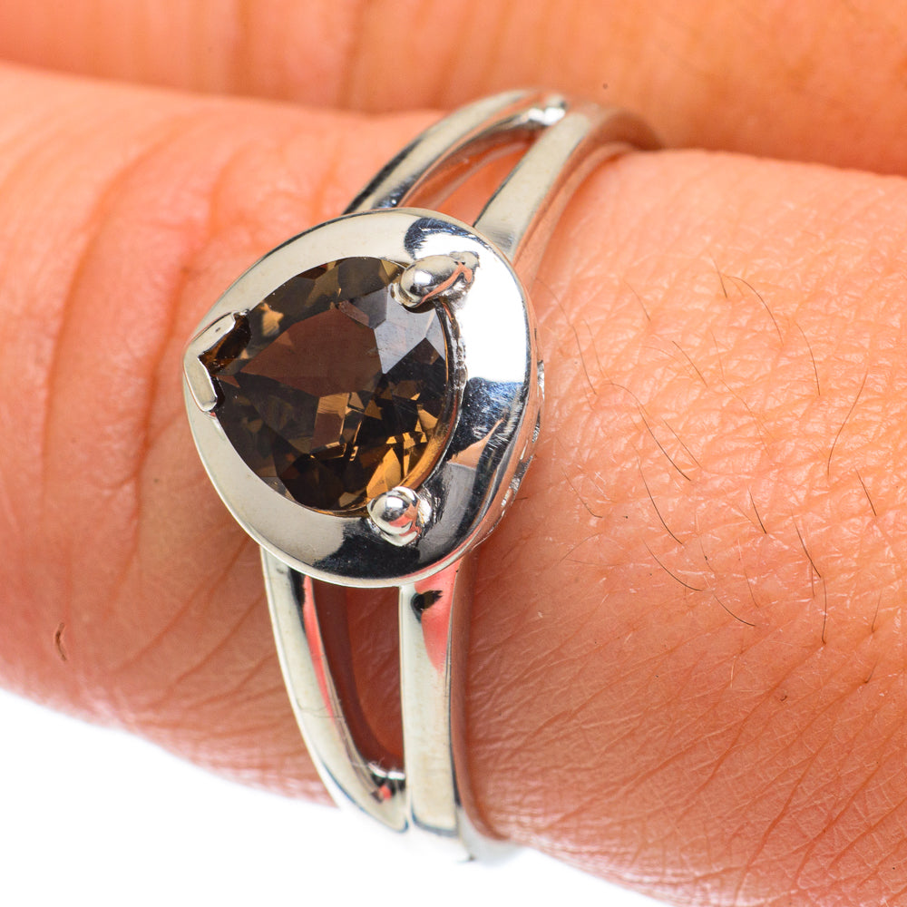 Smoky Quartz Rings handcrafted by Anasilvercos - RING64039