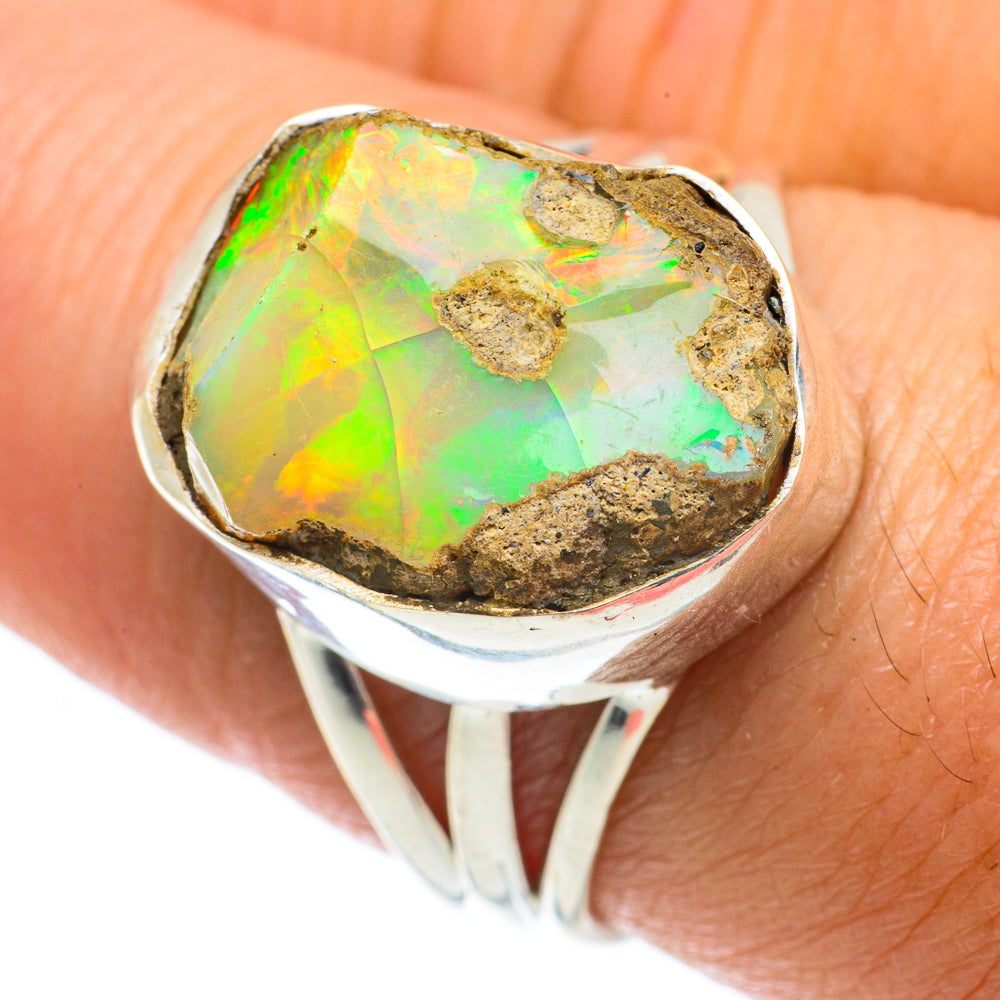 Ethiopian Opal Rings handcrafted by Anasilvercos - RING64042