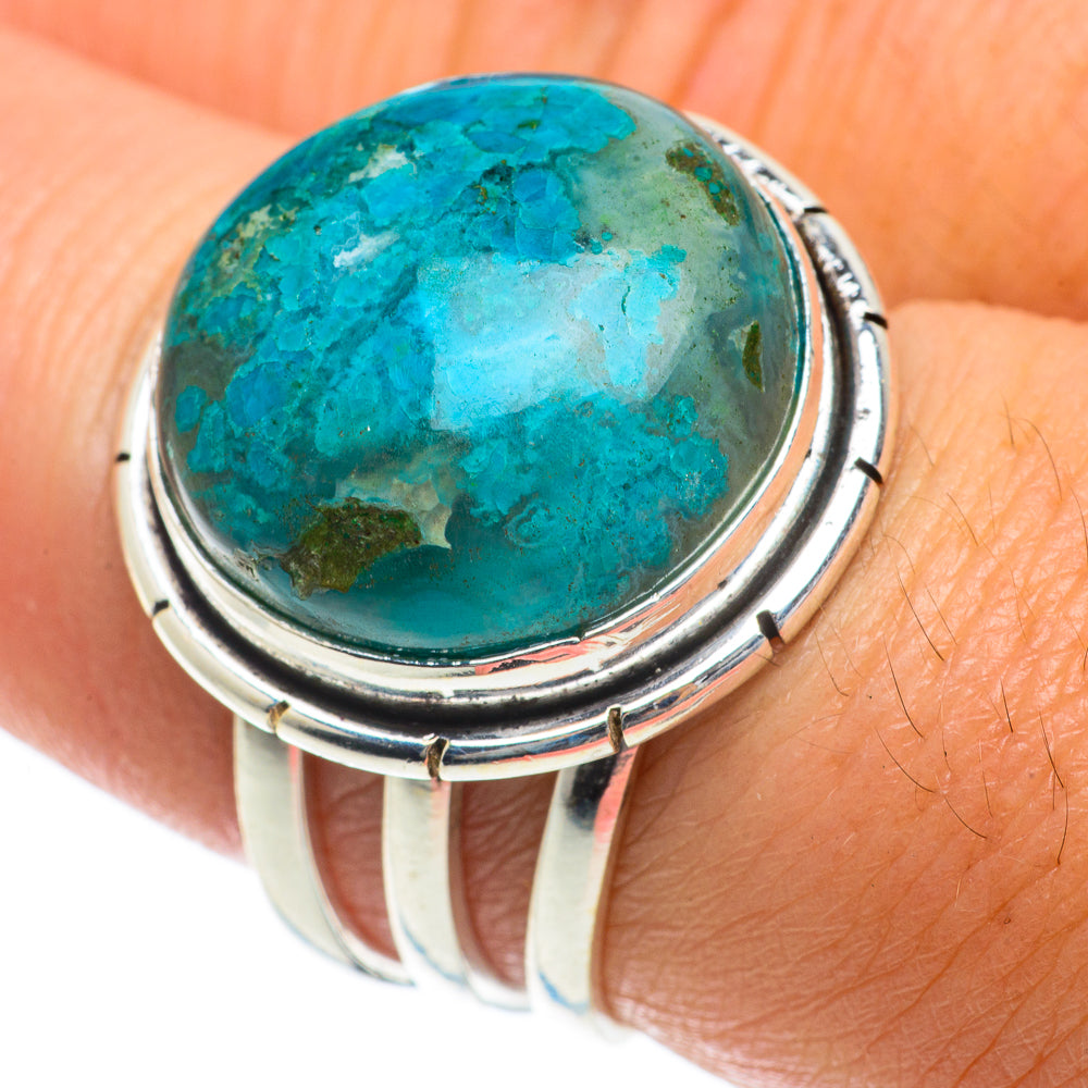 Chrysocolla Rings handcrafted by Anasilvercos - RING64045