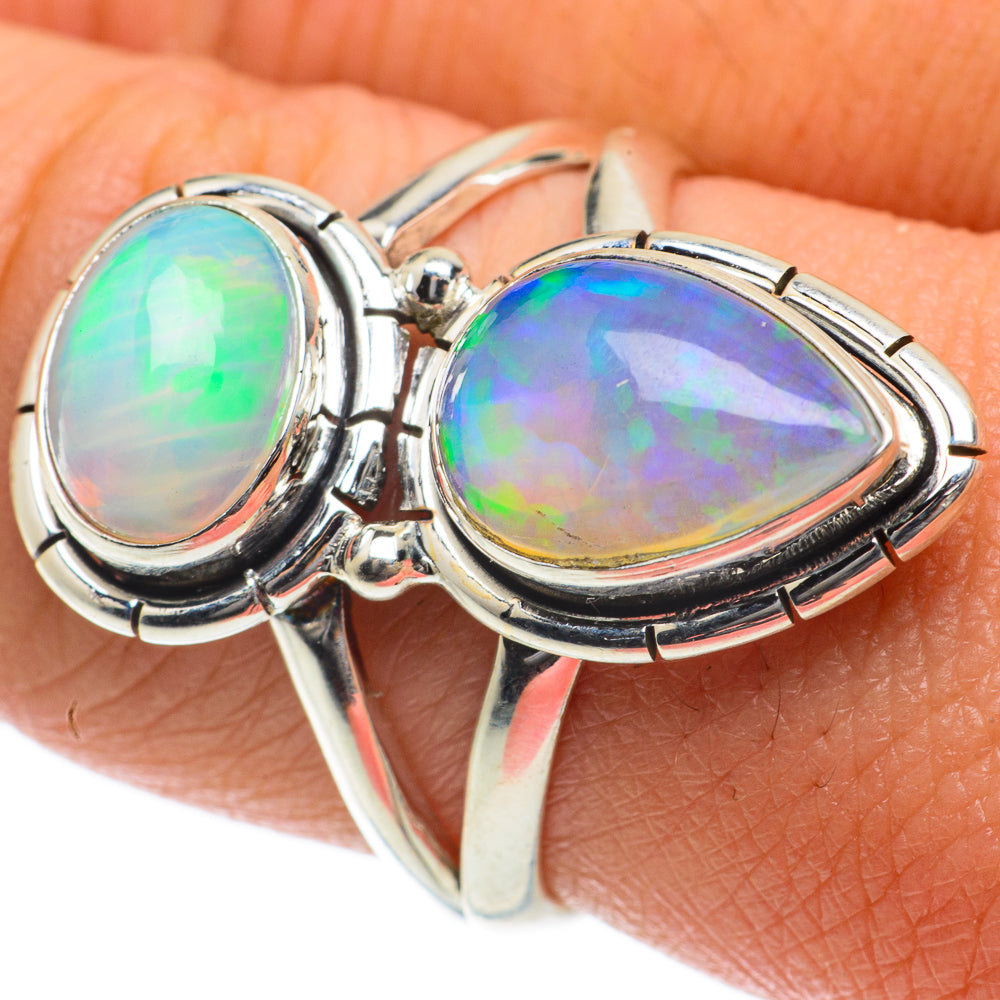 Ethiopian Opal Rings handcrafted by Anasilvercos - RING64051