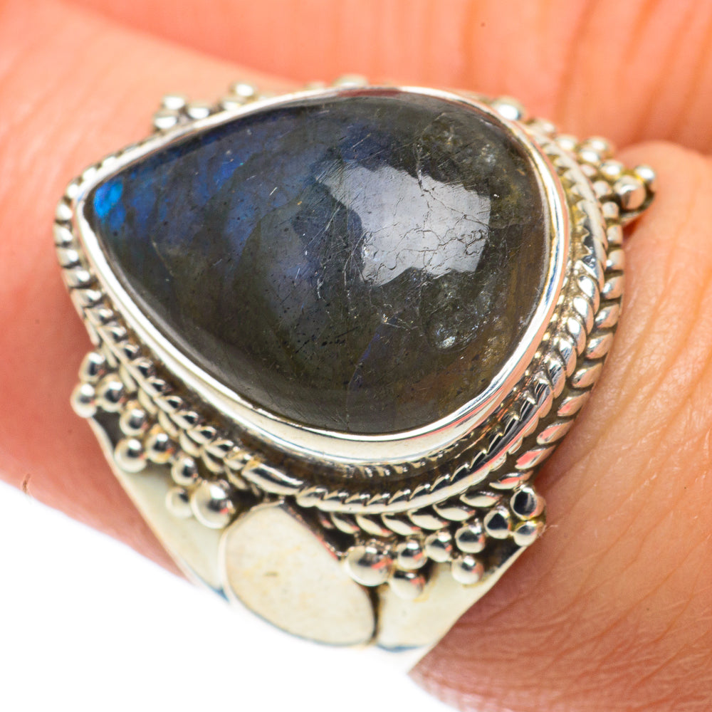 Labradorite Rings handcrafted by Anasilvercos - RING64054