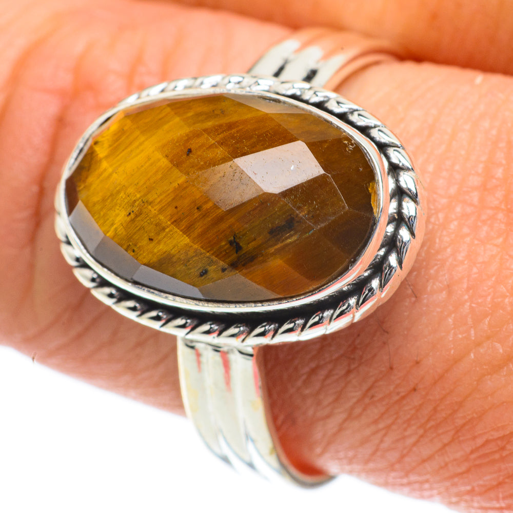 Tiger Eye Rings handcrafted by Anasilvercos - RING64057