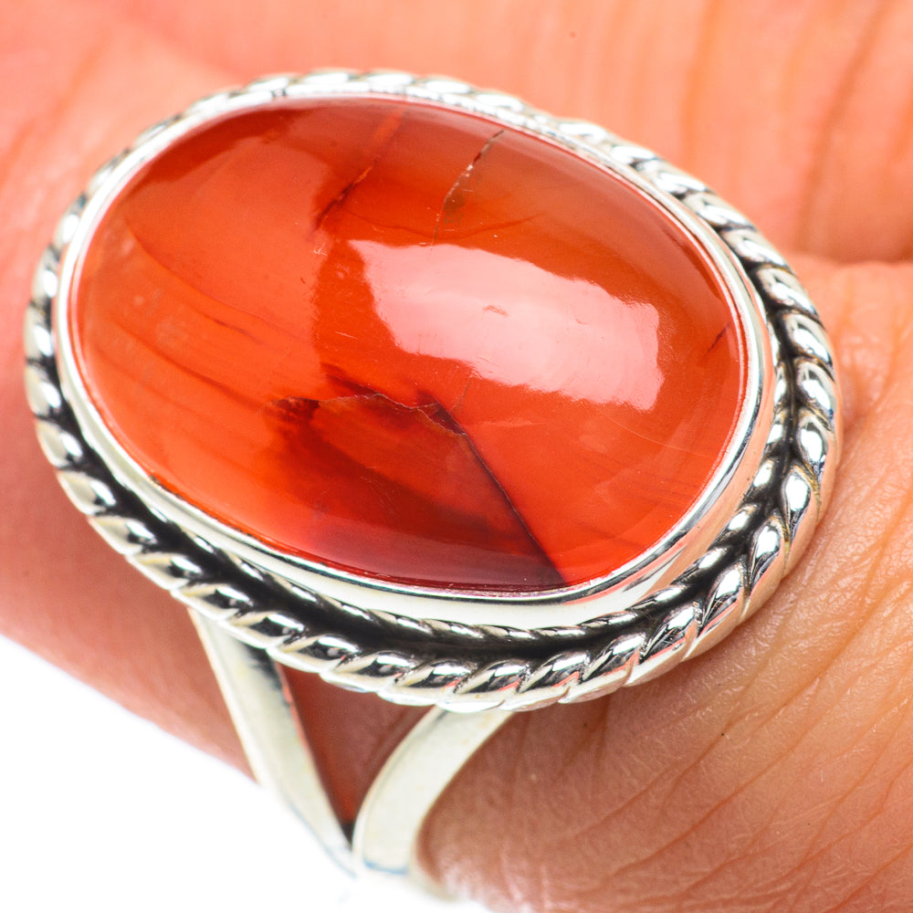 Carnelian Rings handcrafted by Anasilvercos - RING64059