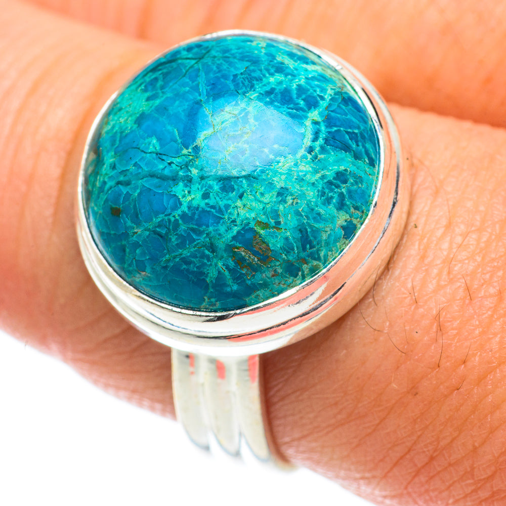 Chrysocolla Rings handcrafted by Anasilvercos - RING64060