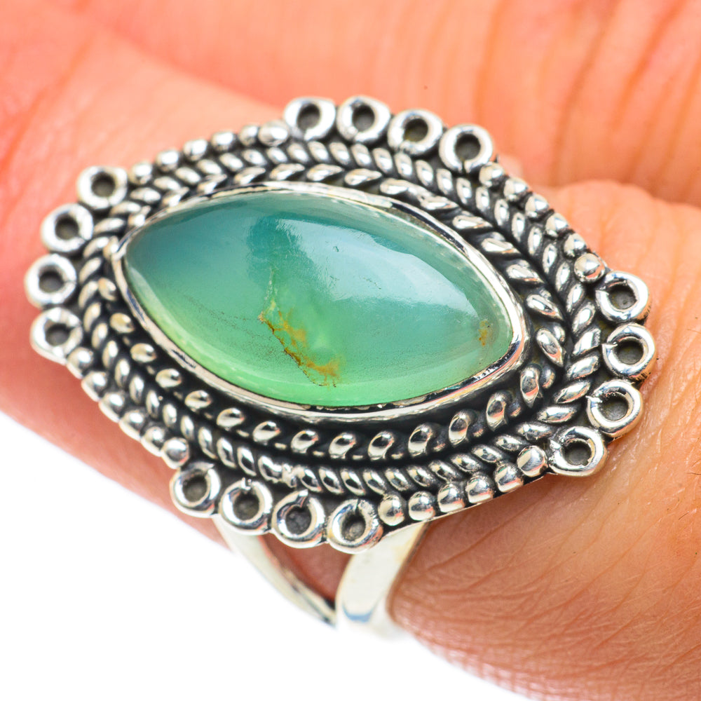 Green Fluorite Rings handcrafted by Anasilvercos - RING64062