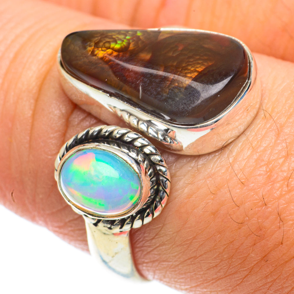 Mexican Fire Agate Rings handcrafted by Anasilvercos - RING64063