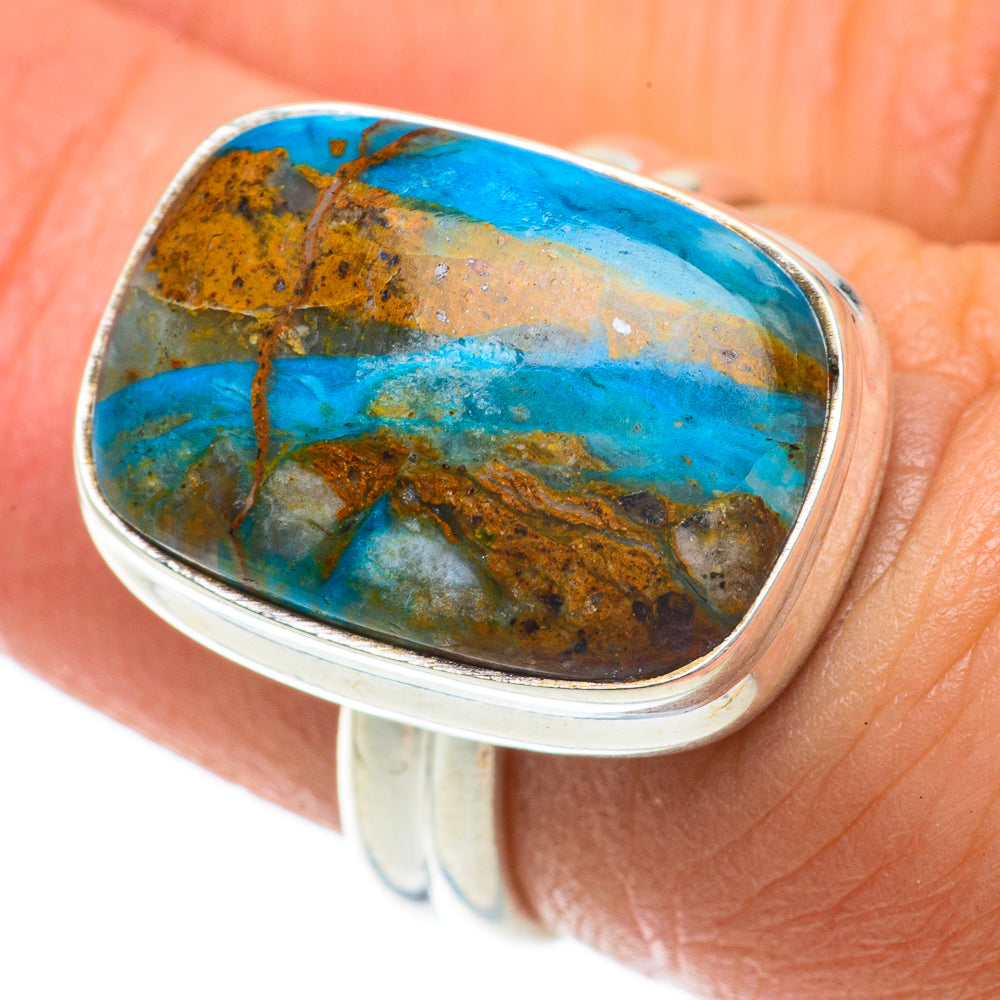 Chrysocolla Rings handcrafted by Anasilvercos - RING64068